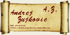 Andrej Žujković vizit kartica